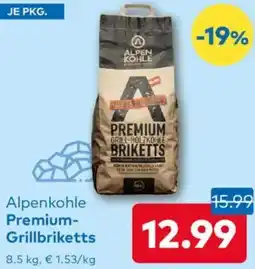 T&G Alpenkohle Premium- Grillbriketts Angebot