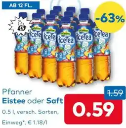 T&G Pfanner Eistee oder Saft Angebot
