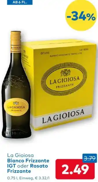 T&G La Gioiosa Bianco Frizzante IGT oder Rosato Frizzante Angebot