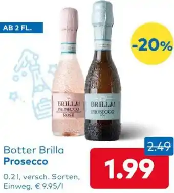 T&G Botter Brilla Prosecco Angebot