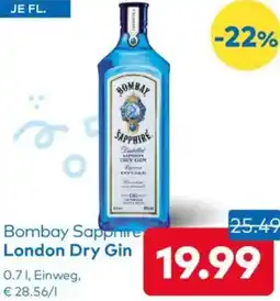 T&G Bombay Sapphire London Dry Gin Angebot