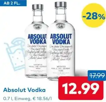 T&G Absolut Vodka Angebot