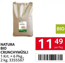 Transgourmet Natura bio crunchymüsli Angebot
