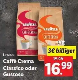 Lidl Lavazza Caffè Crema Classico oder Gustoso Angebot