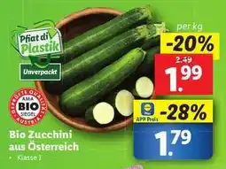 Lidl Bio Zucchini aus Österreich Angebot