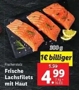 Lidl Frische Lachsfilets mit Haut Angebot