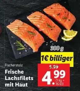 Lidl Frische Lachsfilets mit Haut Angebot