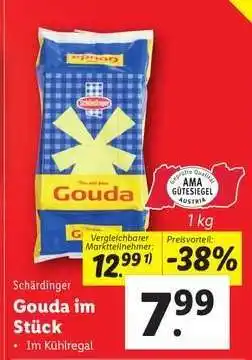 Lidl Schärdinger Gouda im Stück Angebot
