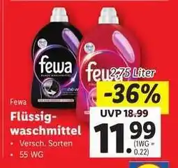 Lidl Fewa Flüssigwaschmittel Angebot