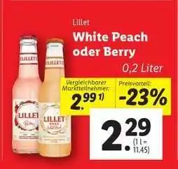 Lidl Lillet White Peach oder Berry Angebot