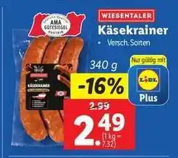 Lidl Wiesentaler Käsekrainer Angebot