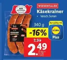Lidl Wiesentaler Käsekrainer Angebot