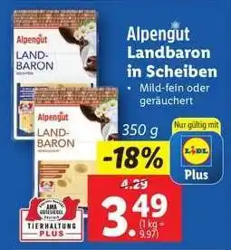 Lidl Alpengut Landbaron in Scheiben Angebot