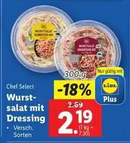 Lidl Chef Select Wurstsalat mit Dressing Angebot
