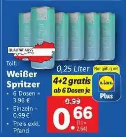 Lidl toifl Weißer Spritzer Angebot