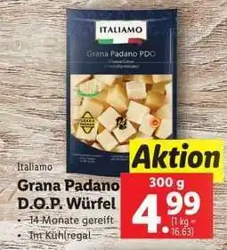 Lidl Italiamo Grana Padano D.O.P. Würfel Angebot