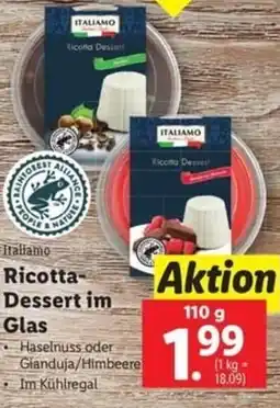 Lidl Italiamo Ricotta-Dessert im Glas Angebot
