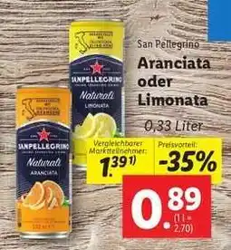 Lidl San Pellegrino Aranciata oder Limonata Angebot