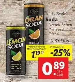 Lidl Termi di Crodo Soda Angebot