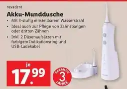 Lidl nevadent Akku-Munddusche Angebot