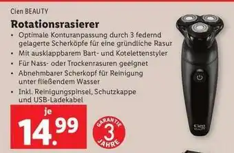 Lidl Cien BEAUTY Rotationsrasierer Angebot