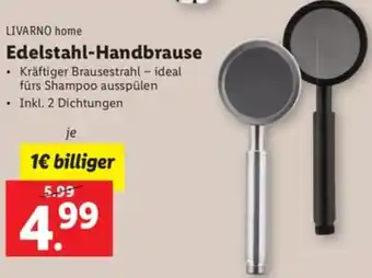 Lidl LIVARNO home Edelstahl-Handbrause Angebot