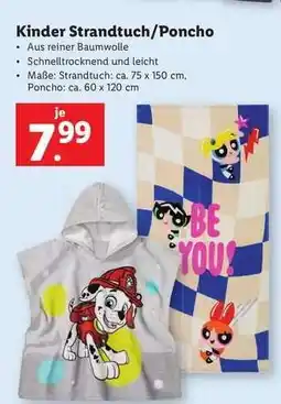 Lidl Kinder-strandtuch/poncho Angebot
