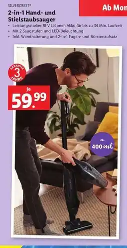 Lidl 2-in-1 Hand- und Stielstaubsauger Angebot