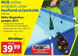 Lidl PARKSIDE Akku-Regenfasspumpe Angebot