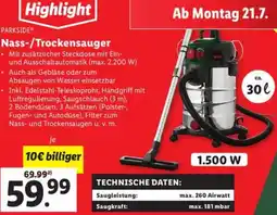 Lidl PARKSIDE Nass-/Trockensauger Angebot