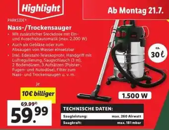 Lidl PARKSIDE Nass-/Trockensauger Angebot
