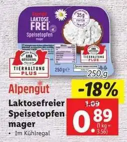 Lidl Alpengut Laktosefreier Speisetopfen mager Angebot