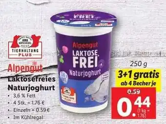 Lidl Alpengut Laktosefreies Naturjoghurt Angebot