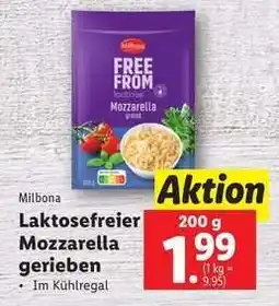 Lidl Laktosefreier Mozzarella gerieben Angebot