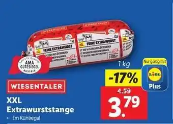 Lidl WIESENTALER XXL Extrawurststange Angebot