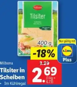 Lidl Milbona Tilsiter in Scheiben Angebot