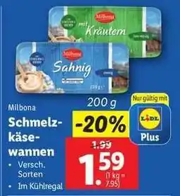 Lidl Milbona Schmelzkäse-wannen Angebot