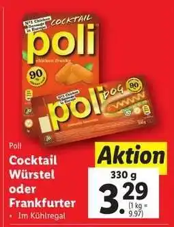 Lidl Poli Cocktail Würstel oder Frankfurter Angebot