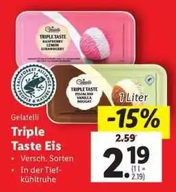 Lidl Gelatelli Triple Taste Eis Angebot