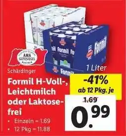 Lidl Schärdinger Formil H-Voll-, Leichtmilch oder Laktosefrei Angebot
