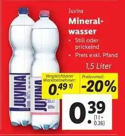 Lidl Juvina Mineralwasser Angebot