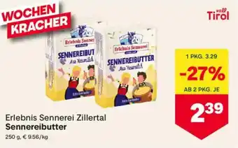 MPreis Erlebnis Sennerei Zillertal Sennereibutter Angebot