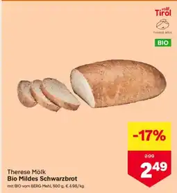 MPreis Bio mildes schwarzbrot Angebot