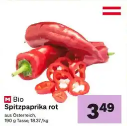 MPreis Bio Spitzpaprika rot Angebot