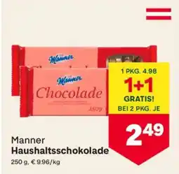 MPreis Manner haushaltsschokolade Angebot