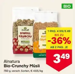 MPreis Alnatura bio-crunchy müsli Angebot