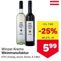 MPreis Winzer krems weinmanufaktur Angebot