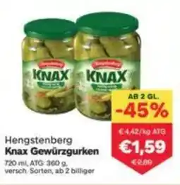 MPreis Hengstenberg knax gewürzgurken Angebot