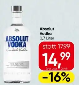 Eurospar Absolut vodka Angebot
