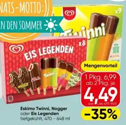 Eurospar Eskimo Twinni, Nogger oder Eis Legenden tiefgekühlt Angebot